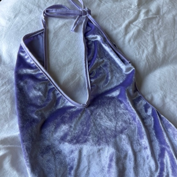 Purple Velvet One-Piece Swimsuit - Picture 4 of 4